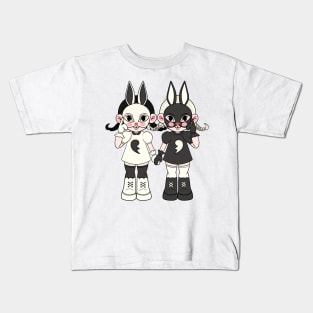 Twins Rabbit Girl Kids T-Shirt